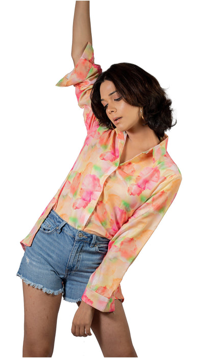 Women Rainbow Rhapsody Printed Shirt-CK-RAINBOW RHAPSODY