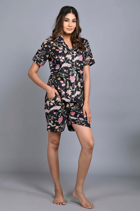 Floral Pattern Night Dress For Women (Multi)-ND-3