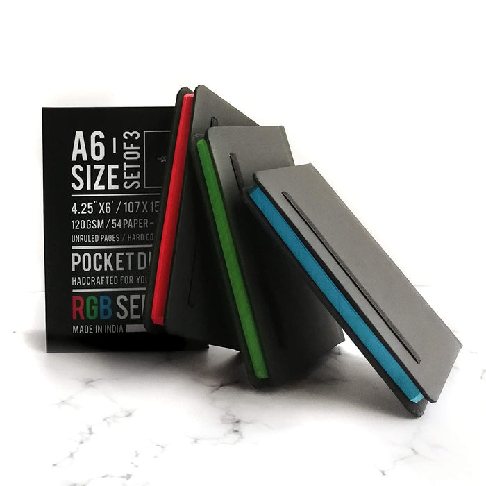 Rgb Series - Set Of 3 Pocket Size Diaries