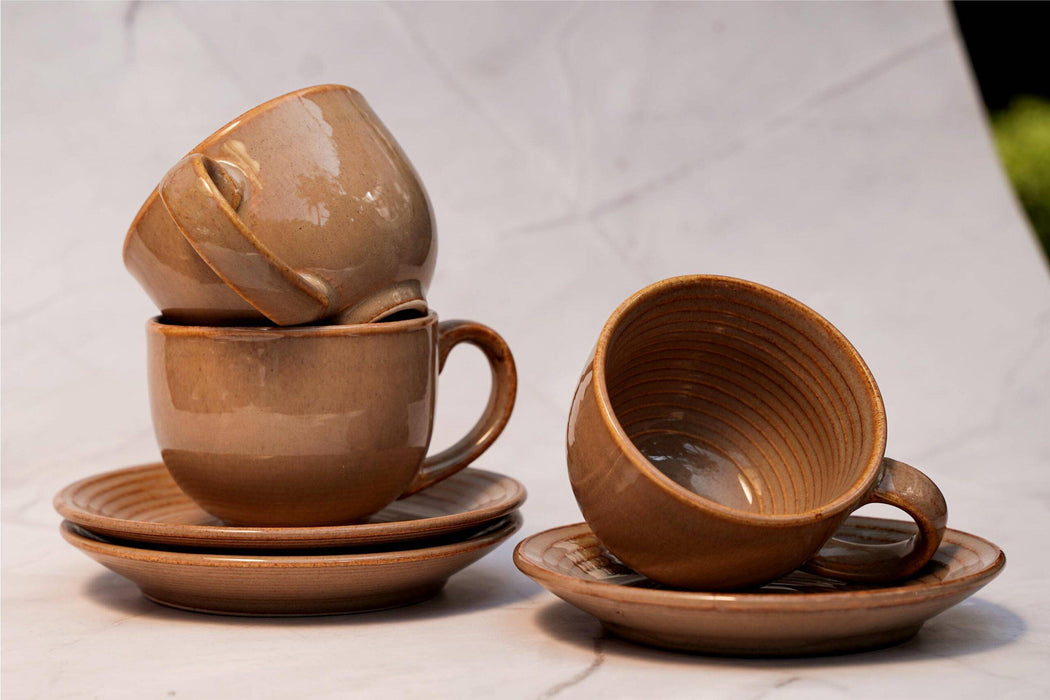 Beige Bloom Tea set