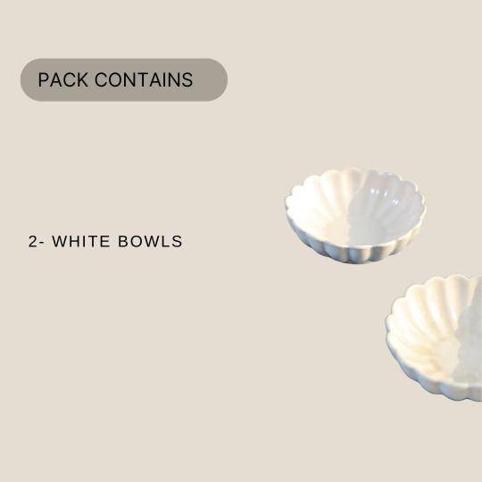 Dessert Bowl set of 2 - white