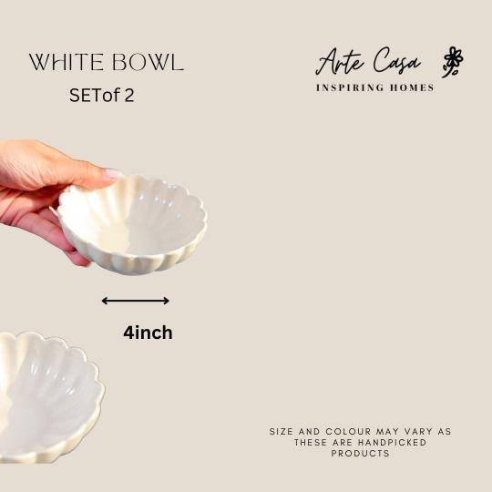 Dessert Bowl set of 2 - white