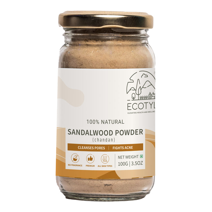 Pure Sandalwood Powder | Face Pack For Skin Brightening & Pore Cleansing | 100G