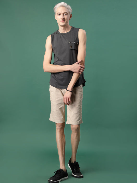 Vest Style Cotton Jersey Vest T-Shirt