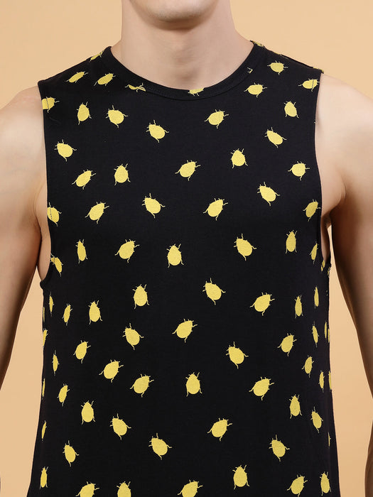 Jungle Print Men's Vest T-Shirt