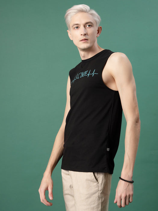 Placement Style Men's Vest T-Shirt