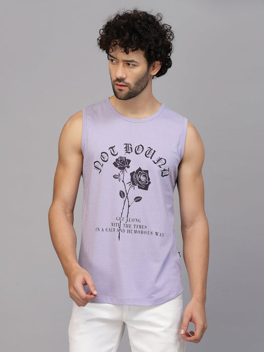 Placement Print Cotton Jersey Vest T-Shirt