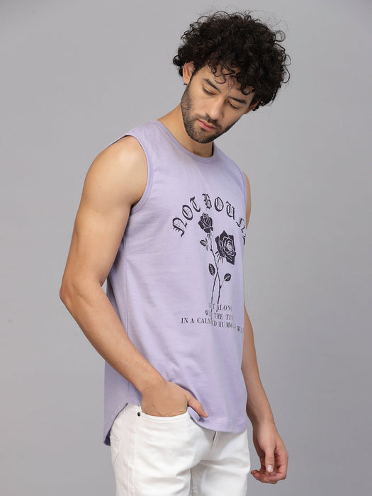 Placement Print Cotton Jersey Vest T-Shirt