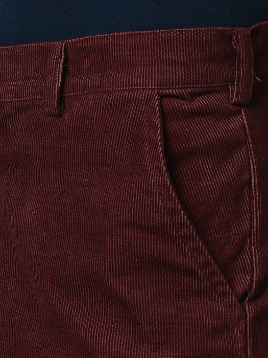 Maroon Corduroy Shorts for Men