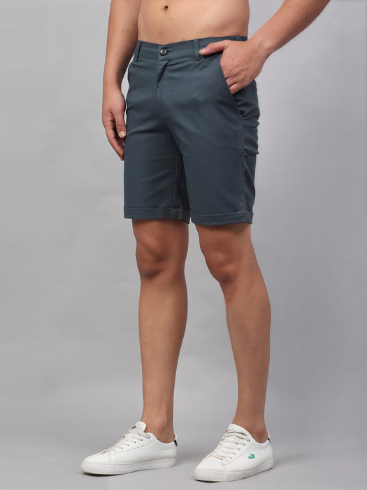 Blue Cotton Woven Shorts