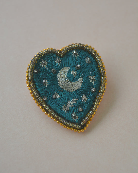 Starry Night Brooch - Green