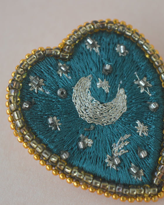 Starry Night Brooch - Green