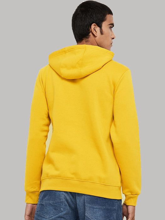 Yellow Fleece Hooded Sweatshirt