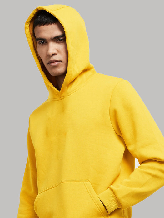 Yellow Fleece Hooded Sweatshirt