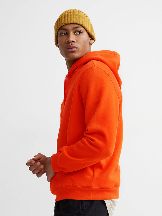 Orange Fleece Hooded Sweatshirt