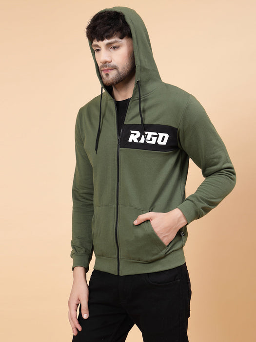 Hooded Printed Fleece Jacket