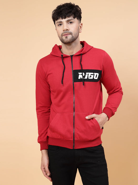 Hooded Printed Fleece Jacket