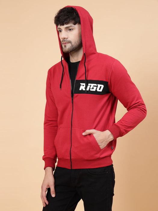 Hooded Printed Fleece Jacket