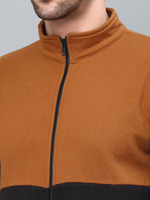 Color Blocked High Neck Polar Fleece Jacket