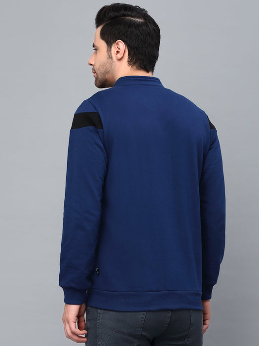 Color Blocked High Neck Fleece Jacket