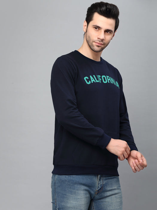 Printed Round Neck Fleece  Sweatshirt