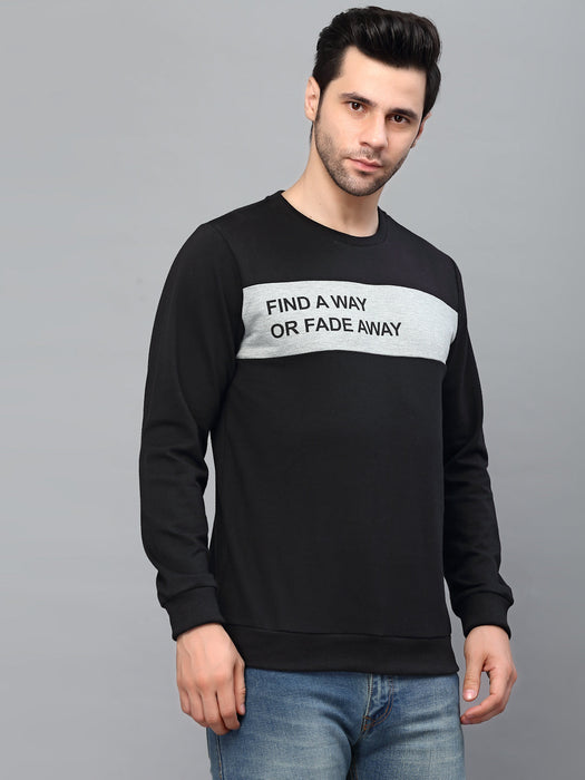 Printed Round Neck Terry Sweatshirt