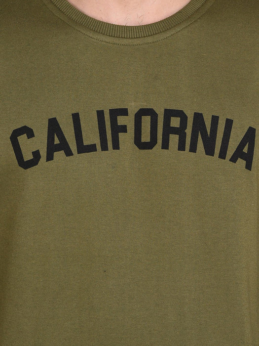 Fleece CALIFORNIA Printed Sweatshirt-Full