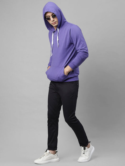 Purple Hooded Fleece Sweatshirt