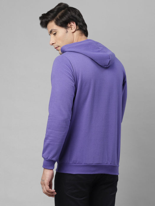 Purple Hooded Fleece Sweatshirt