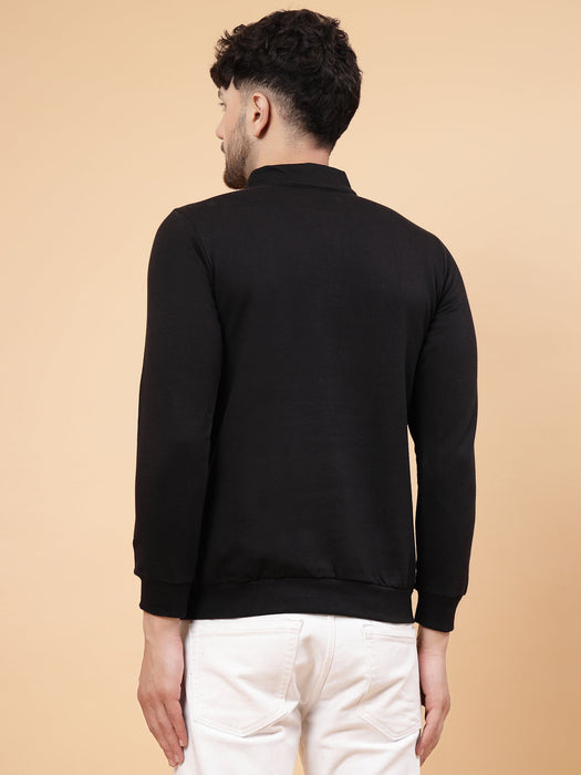 Zip-Up Neck Fleece Sweatshirt