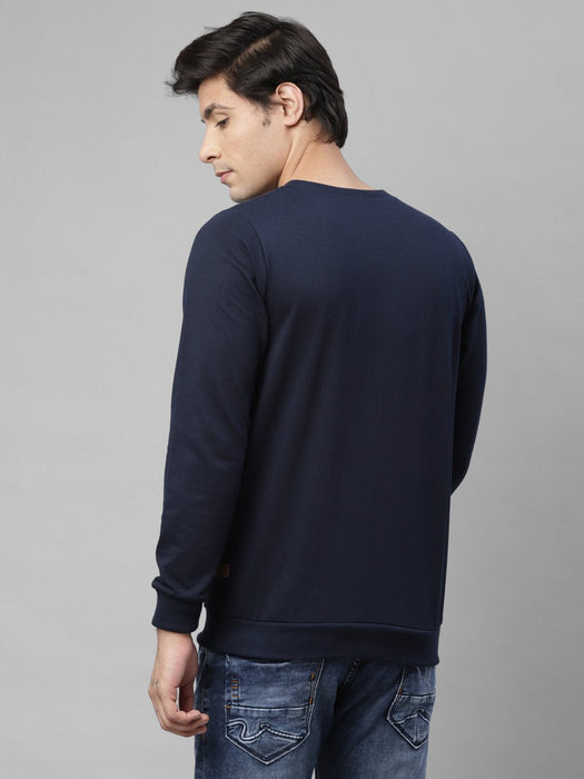 Cut & Sew Terry Round Neck Sweatshirt