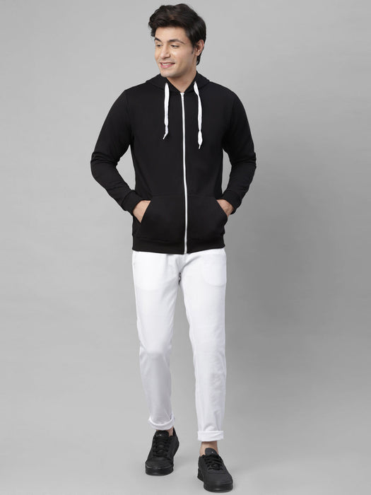 Front Zip With Hooded  Neck Fleece Jacket