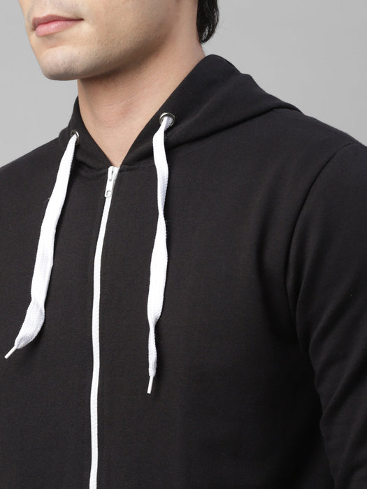 Front Zip With Hooded  Neck Fleece Jacket