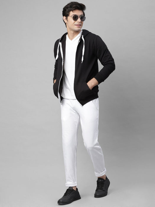 Front Zip With Hooded  Neck Fleece Jacket