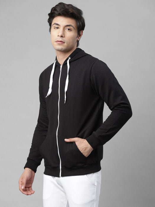 Front Zip With Hooded  Neck Fleece Jacket