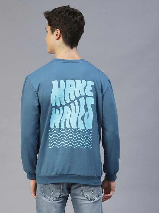 Back Printed Oversize Fleece Sweatshirt