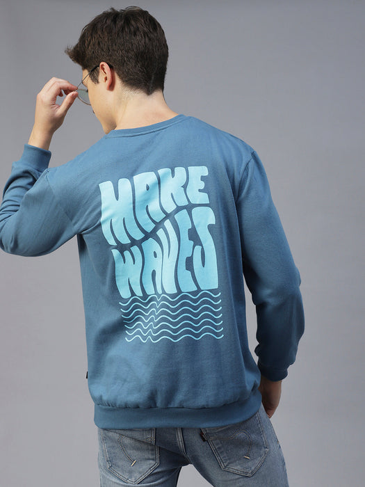 Back Printed Oversize Fleece Sweatshirt