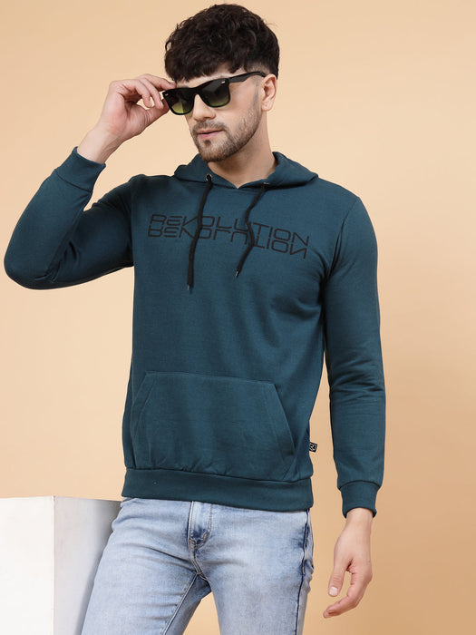 Printed Hooded Fleece Sweatshirt