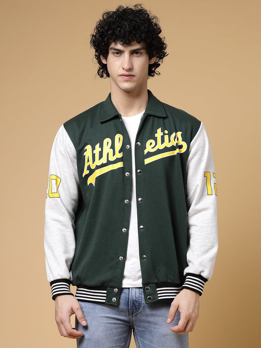 Athletic Puff Printed Varsity Jacket