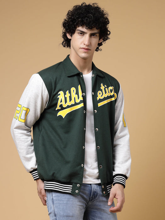 Athletic Puff Printed Varsity Jacket