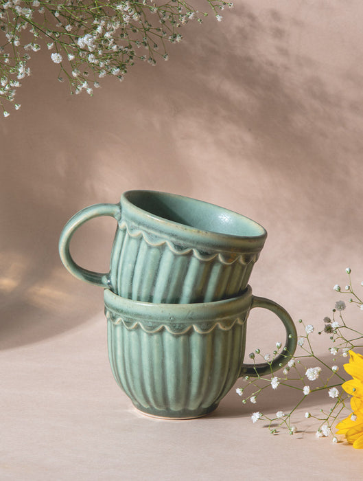 Ceramic Stoneware Savannah Mug - Green