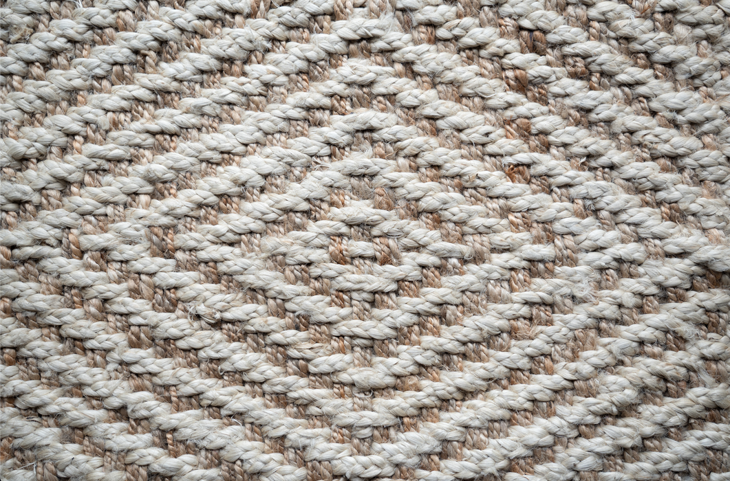 White Flourish Jute Mat