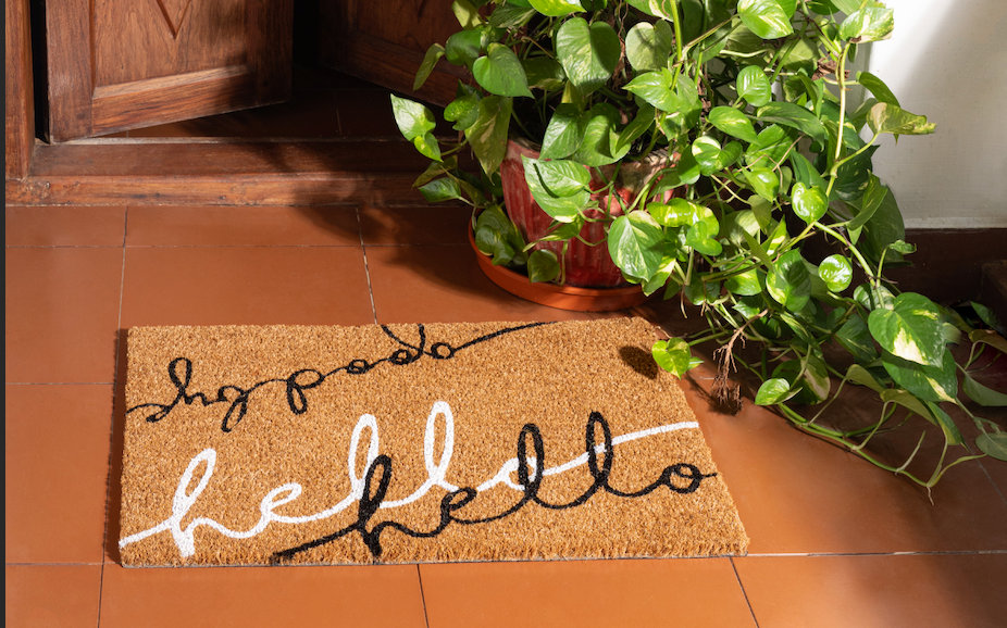 Hello Goodbye Reversible Coir Mat