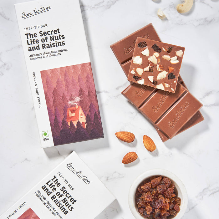 The Secret Life of Nuts and Raisins - 45% Milk Fruit & Nut Chocolate