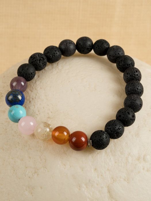 Seven Chakra Natural gemstone Beads bracelet BR7CH001-1