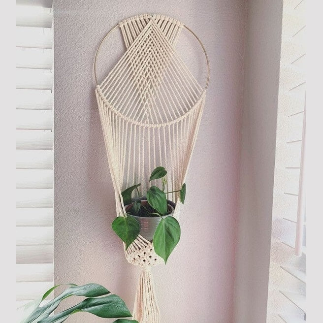 Sigma Bohemian Macrame Wall Planter Hanger