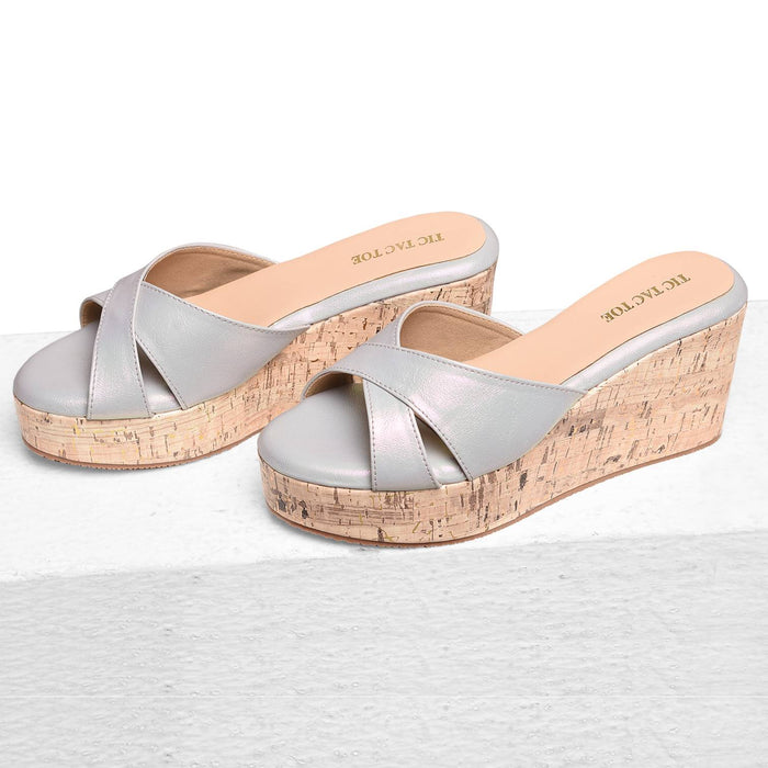 Grey Rainbow Cross Wedge