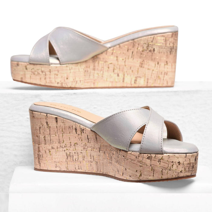 Grey Rainbow Cross Wedge