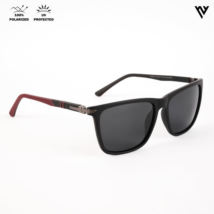 Voyage Exclusive Matt Black Polarized Wayfarer Sunglasses for Men & Women - PMG4492