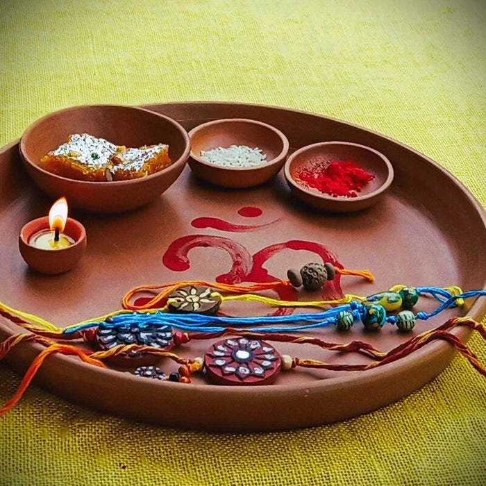 Terracotta Pottery Festive Platter Set